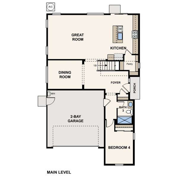 2D floor plan layout for the Three by Century Communities in Rancho Vista, Surprise, AZ (Image 2). 2D floor plan layout for the Three by Century Communities in Rancho Vista, Surprise, AZ (Image 2).