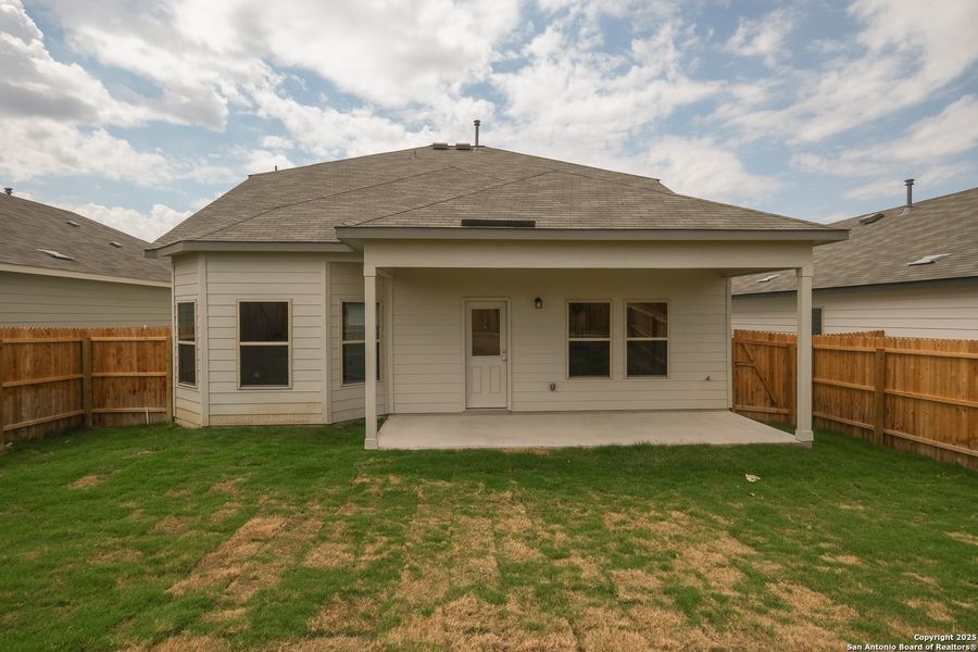 Front exterior of a new home in Hunters Ranch, San Antonio, TX, highlighting curb appeal (Image 24).