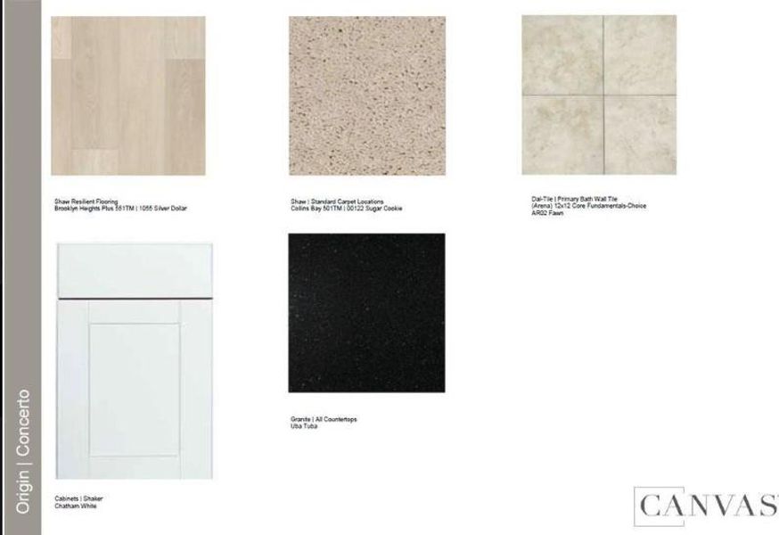 Design selections. Home is currently under construction, selections subject to change.