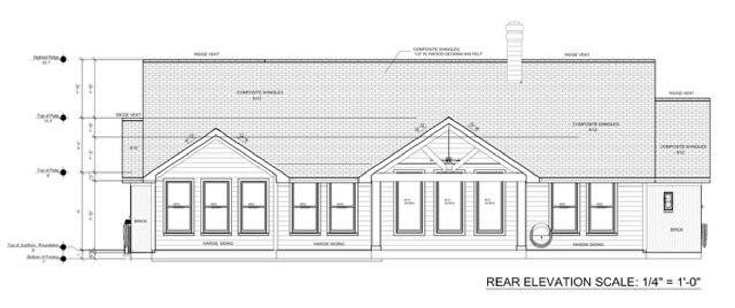 Back elevation with potential changes. Back elevation with potential changes.