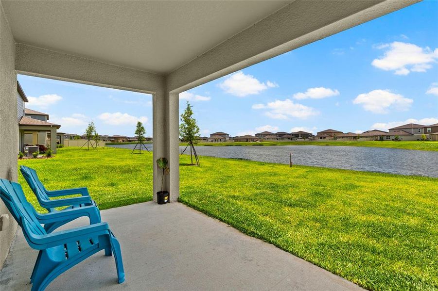 Exterior details and patio area of a home in Prosperity Lakes, Parrish (Image 3). Exterior details and patio area of a home in Prosperity Lakes, Parrish (Image 3).