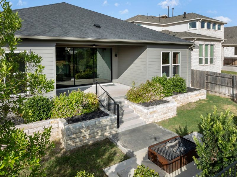 Exterior details and patio area of a home in Anthem, Kyle (Image 3).