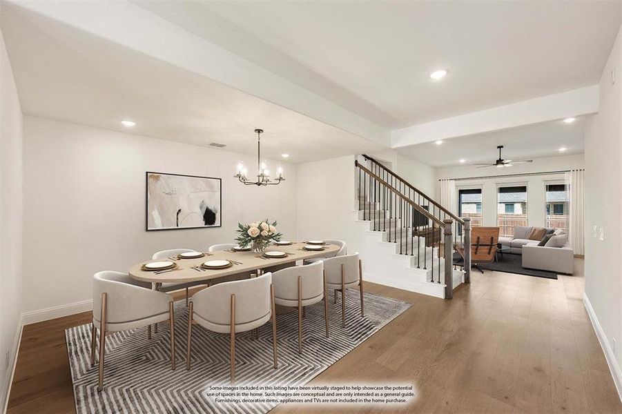 Furnished interior view inside a new home in Timberbrook, Justin (Image 7).