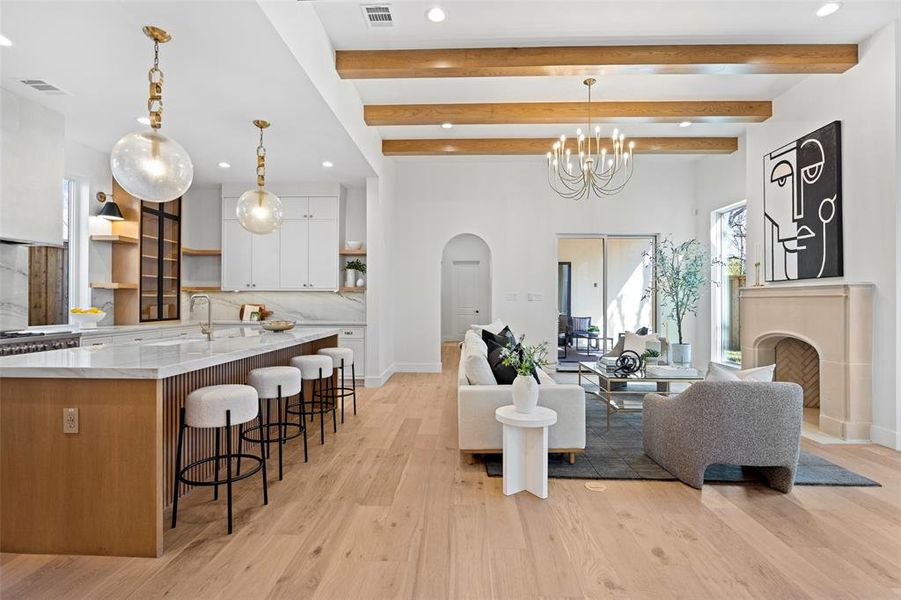 Furnished interior view inside a new home in , Dallas (Image 4).