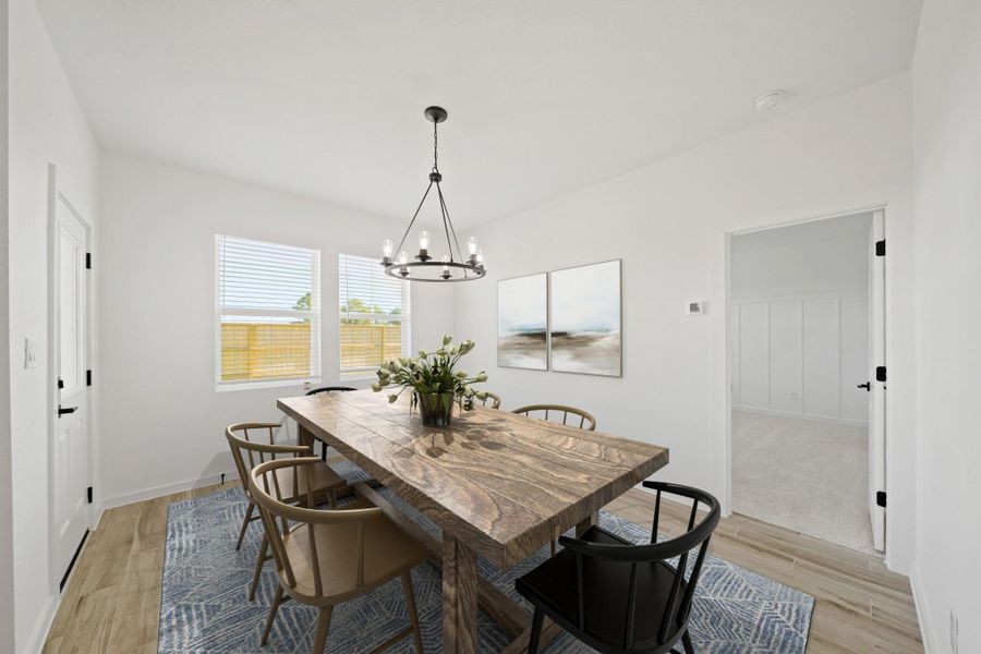 Sun-lit dining area (*Photo not of actual home and used for illustration purposes only.)