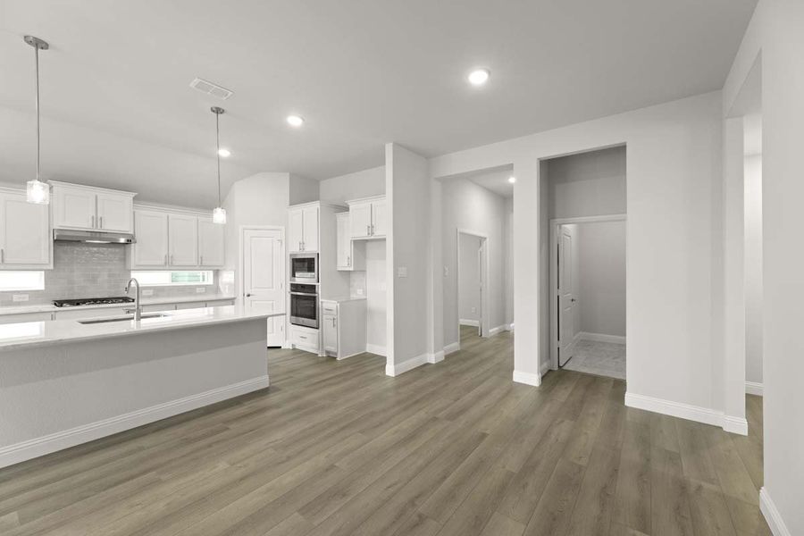 Representative furnished interior of a home built from the Addison II by Pacesetter Homes in Leonard Trails, Anna (Image 5).