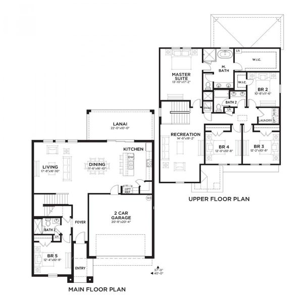 2D floor plan layout for the Amelia by Casa Fresca Homes in Pasadena Woods, Dade City, FL (Image 3). 2D floor plan layout for the Amelia by Casa Fresca Homes in Pasadena Woods, Dade City, FL (Image 3).