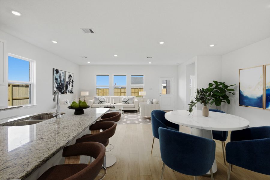 Representative furnished interior of a home built from the Barrett by Taylor Morrison in Bridge Creek 45s and 50s, Cypress (Image 7).