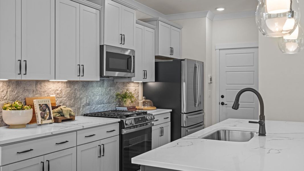 The Beramont Plan by DRB Homes in Farms at Bellingham, Mooresville NC.- Kitchen The Beramont Plan by DRB Homes in Farms at Bellingham, Mooresville NC.- Kitchen