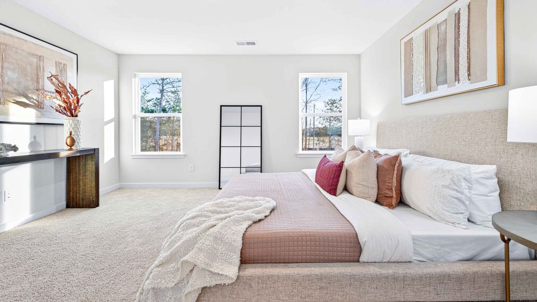 Furnished interior view inside a new home in Huffman Ridge, Hickory (Image 8). Furnished interior view inside a new home in Huffman Ridge, Hickory (Image 8).
