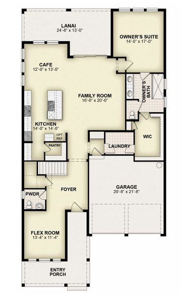 2D floor plan layout for the Eliot by Rockwell Homes in Northlake at Ovation, Winter Garden, FL (Image 5). 2D floor plan layout for the Eliot by Rockwell Homes in Northlake at Ovation, Winter Garden, FL (Image 5).