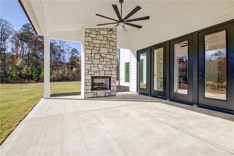 Exterior details and patio area of a home in , Brooks (Image 4).