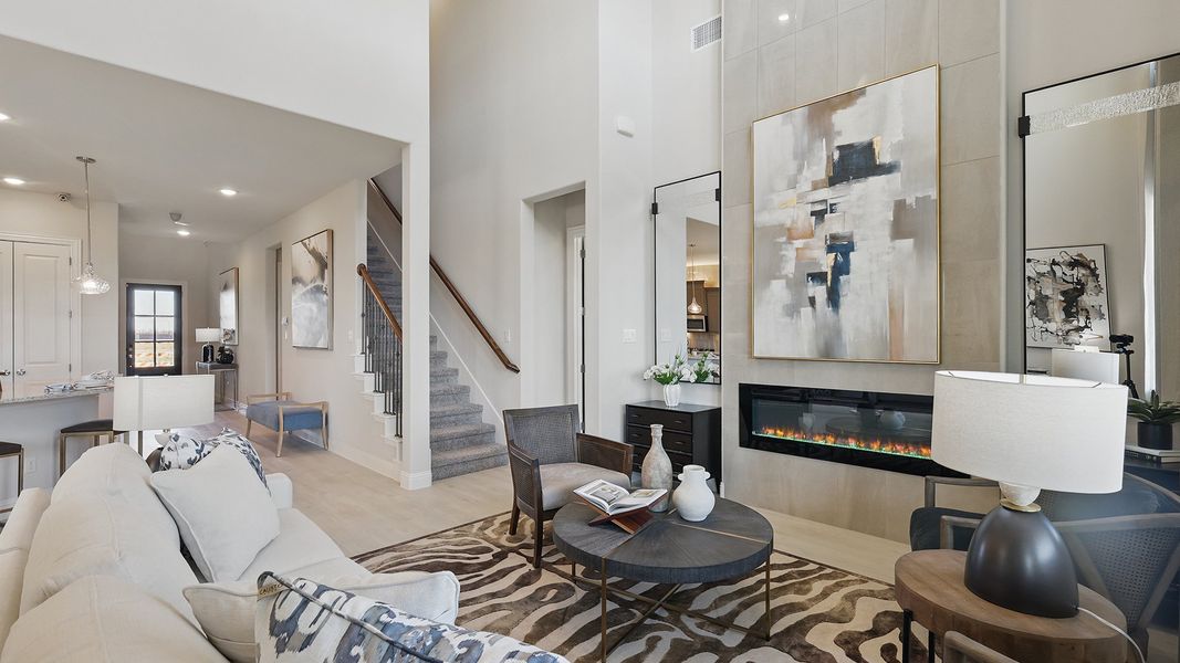 Representative furnished interior of a home built from the Magnolia by Brightland Homes in Green Oaks Preserve, Arlington (Image 23).
