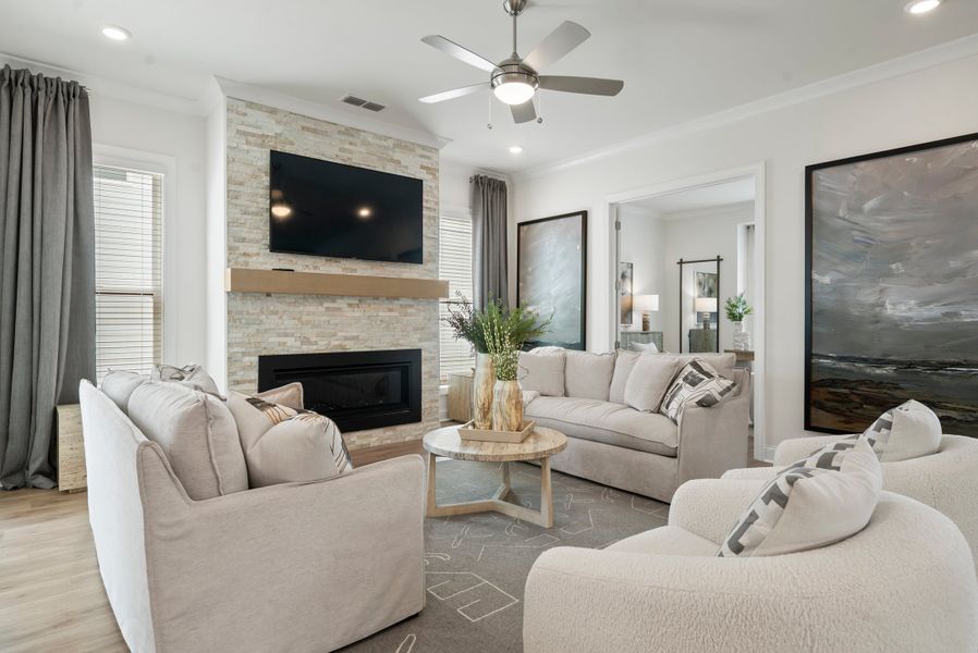 Representative furnished interior of a home built from the The Hickory by The Providence Group in Promenade at Sawnee Village, Cumming (Image 8).