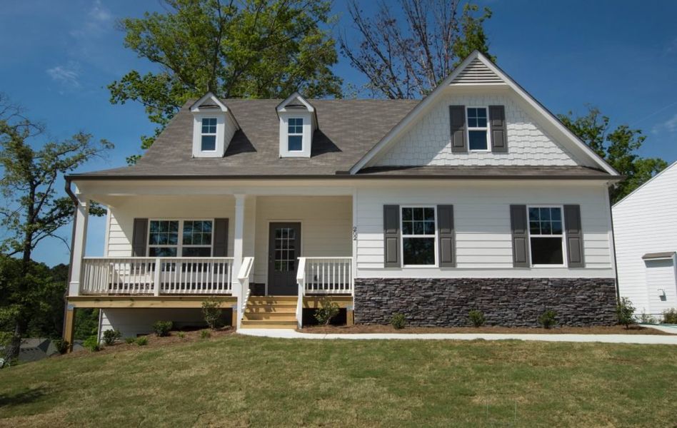 Representative exterior photo of a completed home built from the Crofton by Piedmont Residential in Hampton Ridge, Jefferson, GA (Image 14).