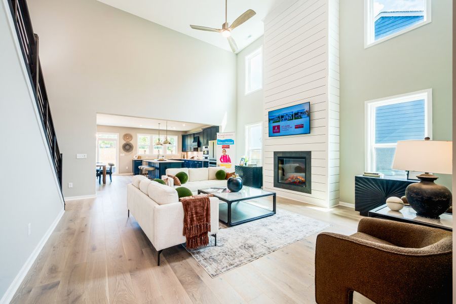 Representative furnished interior of a home built from the Olive by Fischer Homes in Easton Park, Dallas (Image 4). Representative furnished interior of a home built from the Olive by Fischer Homes in Easton Park, Dallas (Image 4).