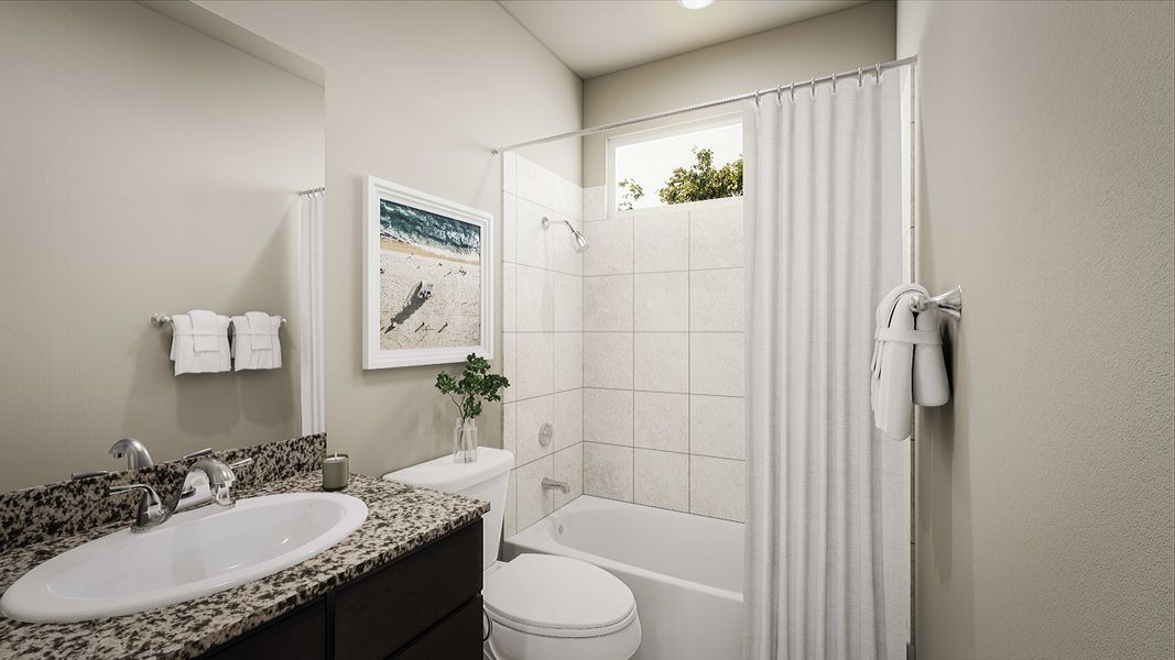 Representative furnished interior of a home built from the Bluebonnet by Tri Pointe Homes in Mason Woods, Cypress (Image 13).