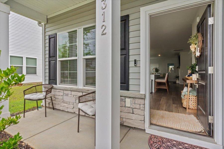 Exterior details and patio area of a home in Six Oaks, Summerville (Image 22).
