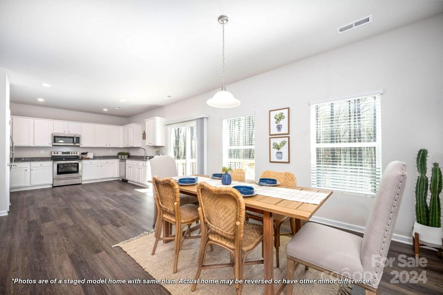 Dining area and kitchen