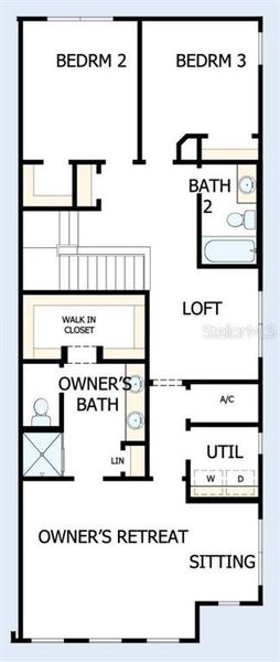 2D floor plan layout of this home in , Orlando, FL (Image 3).