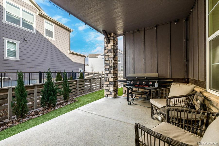 Exterior details and patio area of a home in , Littleton (Image 3).