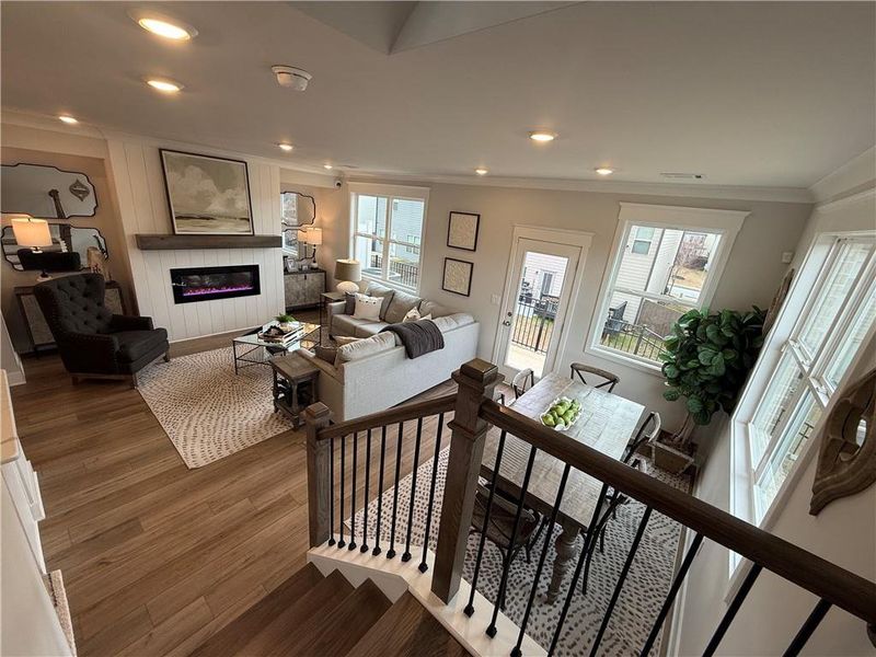 Furnished interior view inside a new home in The Towns at Auburn Station West, Auburn (Image 10).
