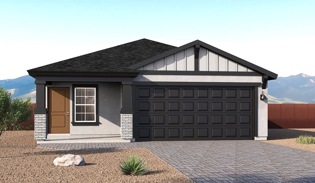 Representative exterior photo of a completed home built from the Plan by D.R. Horton in Redford Estates, Tucson, AZ (Image 23). Representative exterior photo of a completed home built from the Plan by D.R. Horton in Redford Estates, Tucson, AZ (Image 23).