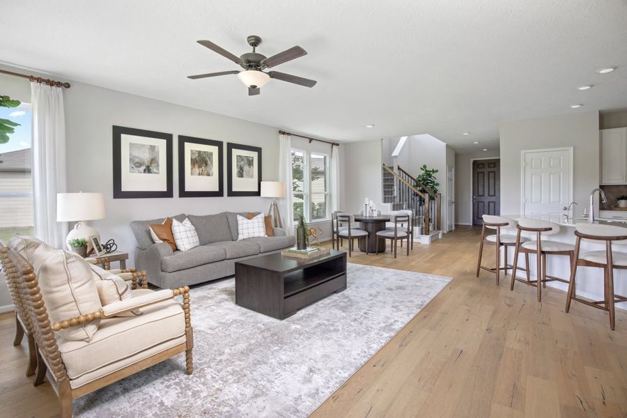 Furnished interior view inside a new home in Mustang Ridge, Magnolia (Image 3).