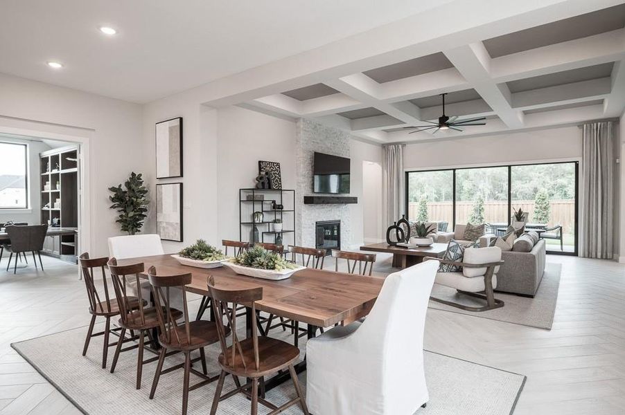 Furnished interior view inside a new home in Bridgeland 80′, Cypress (Image 4). Furnished interior view inside a new home in Bridgeland 80′, Cypress (Image 4).