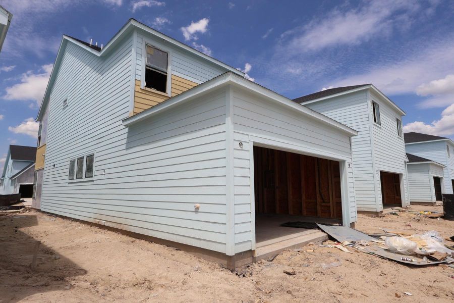 In-progress construction of a new home in Bridgeland Central: Emerald Heights - Cottages Row Collection, Cypress, TX (Image 5).