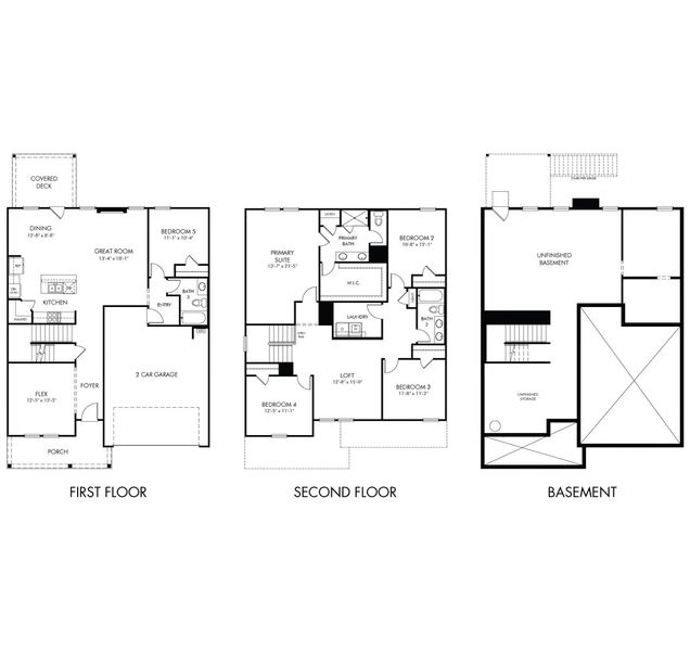 2D floor plan layout for the Chatham Basement by Meritage Homes in Vines at Mill Creek - Estate Series, Braselton, GA (Image 2).