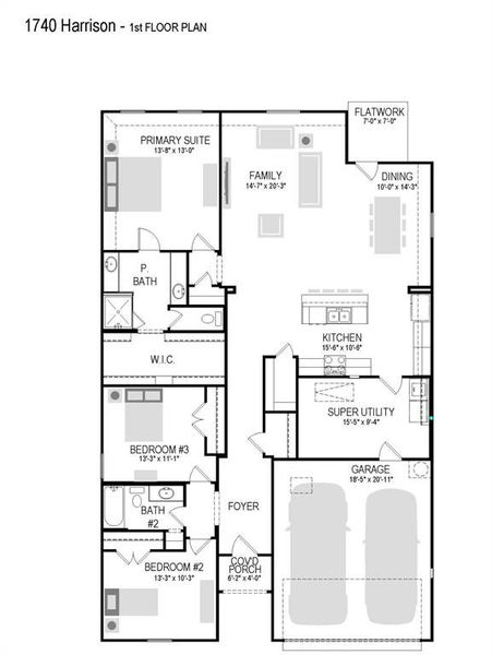 2D floor plan layout of this home in Devonshire, Forney, TX (Image 6). 2D floor plan layout of this home in Devonshire, Forney, TX (Image 6).