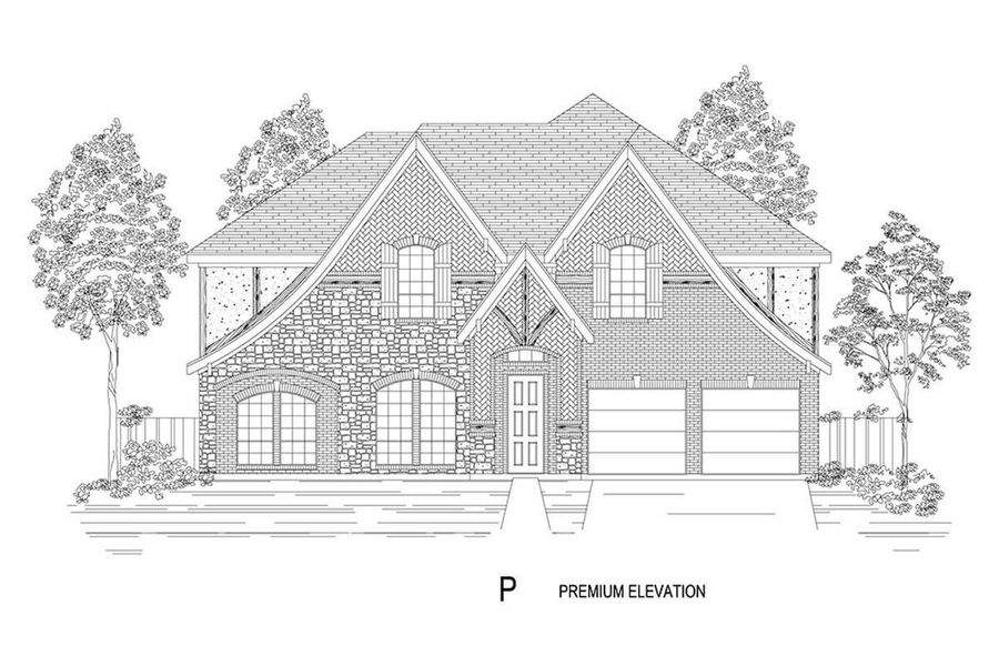 Representative rendering of the exterior for the Brentwood 3F (w/Media) by First Texas Homes (Image 22).