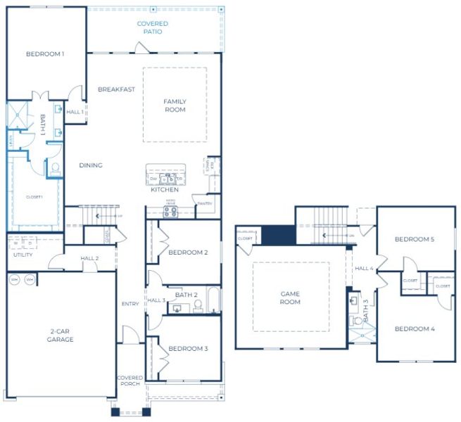 2D floor plan layout of this home in Three Creeks, Belton, TX (Image 2). 2D floor plan layout of this home in Three Creeks, Belton, TX (Image 2).