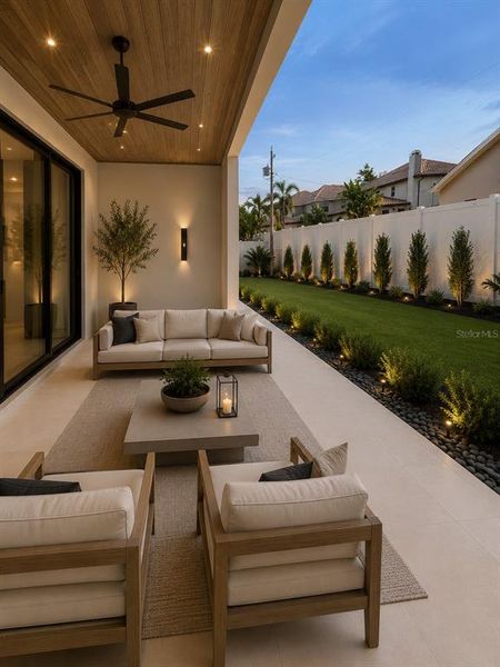 Exterior details and patio area of a home in , Tampa (Image 10).