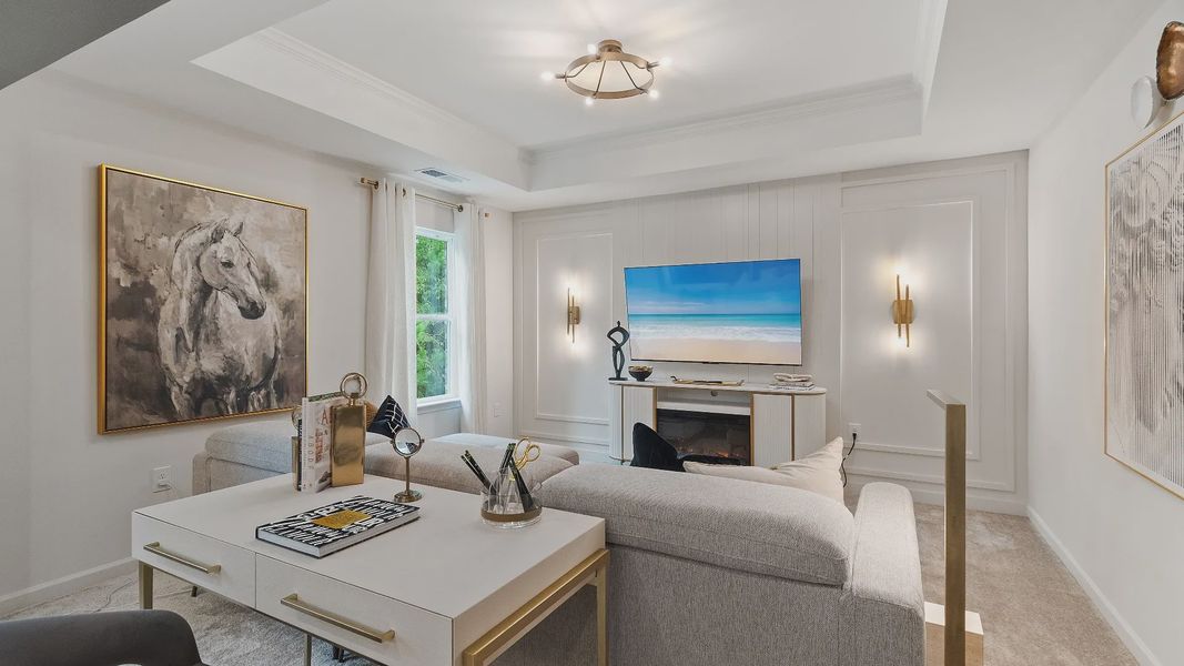 Furnished interior view inside a new home in Cambria at Traditions, Hampton (Image 25).