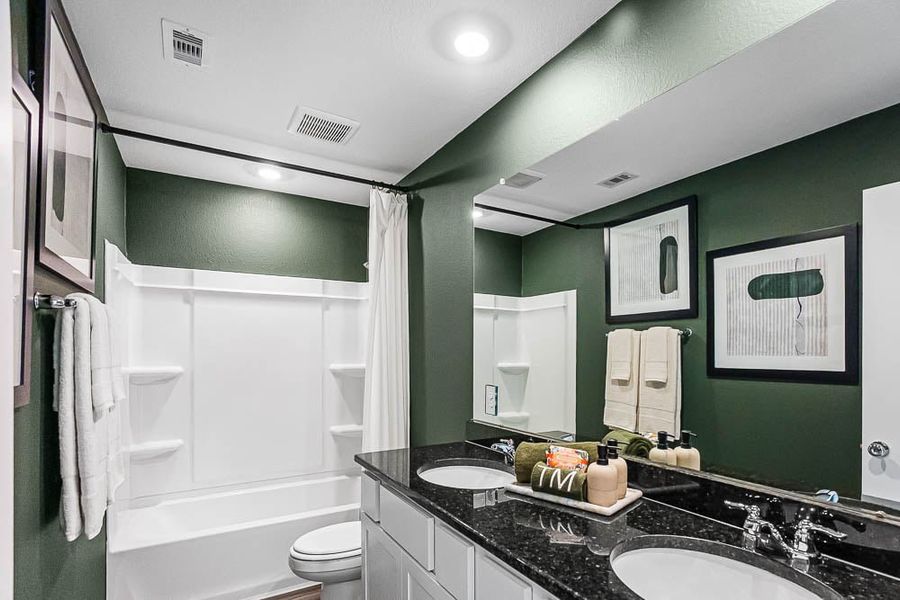 Furnished interior view inside a new home in Bridge Creek 45s and 50s, Cypress (Image 19).