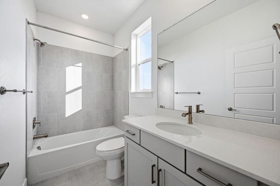 Furnished interior view inside a new home in Trailstone, Arvada (Image 11).