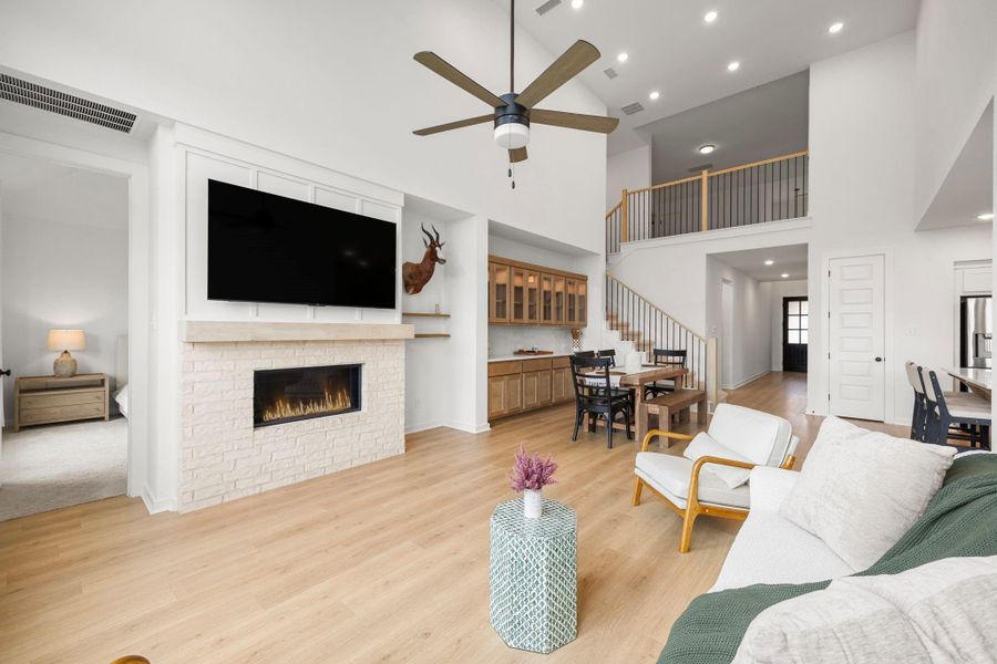 Your ceiling height in here all the way to second floor is to die for.