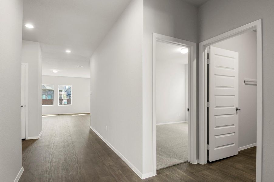 Spacious, unfurnished interior of a new home in Oaks at San Gabriel, Georgetown (Image 17). Spacious, unfurnished interior of a new home in Oaks at San Gabriel, Georgetown (Image 17).