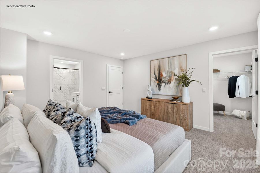 Furnished interior view inside a new home in The Townes at Lake Norman, Mooresville (Image 17).