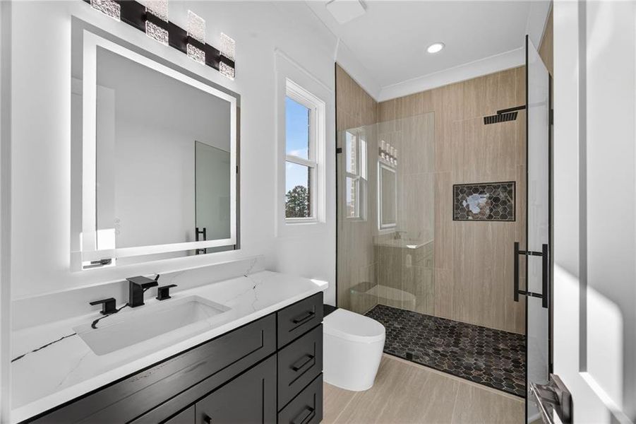 Furnished interior view inside a new home in , Buford (Image 44).