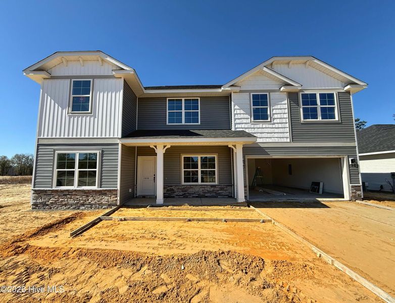 In-progress construction of a new home in Wood Creek Landing, Leland, NC (Image 24).