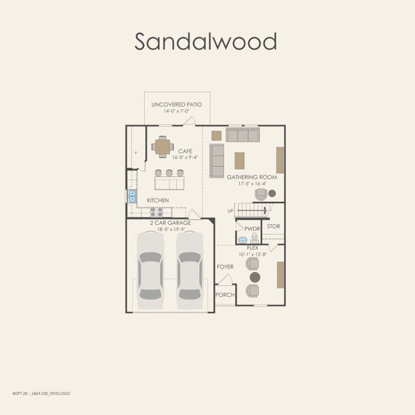 2D floor plan layout for the Sandalwood by Pulte Homes in La Cima, San Marcos, TX (Image 4). 2D floor plan layout for the Sandalwood by Pulte Homes in La Cima, San Marcos, TX (Image 4).