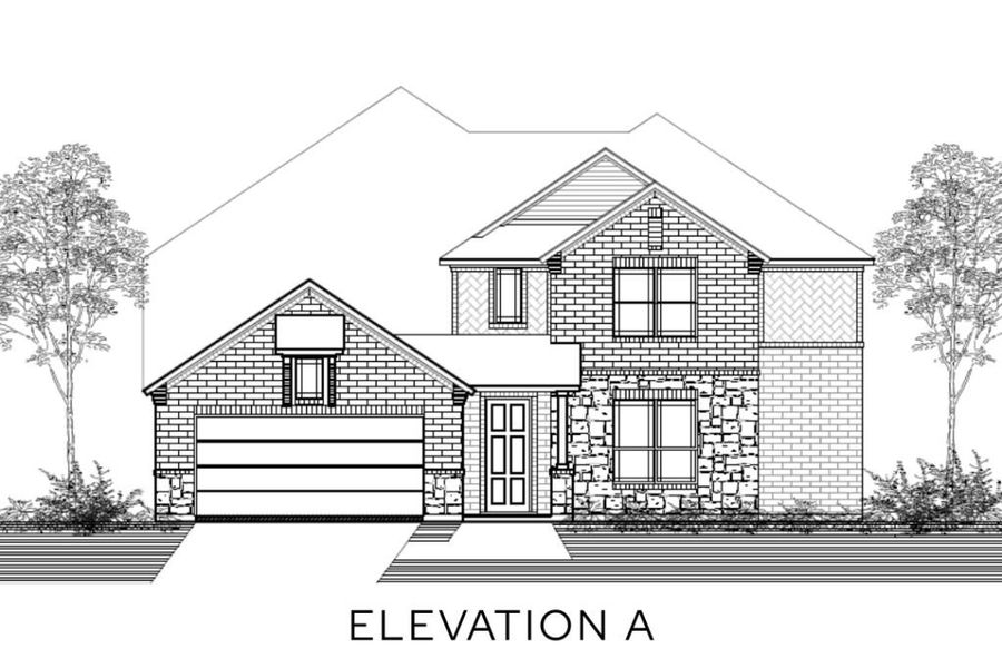 Representative rendering of the exterior for the The Highland by Lillian Custom Homes (Image 3).