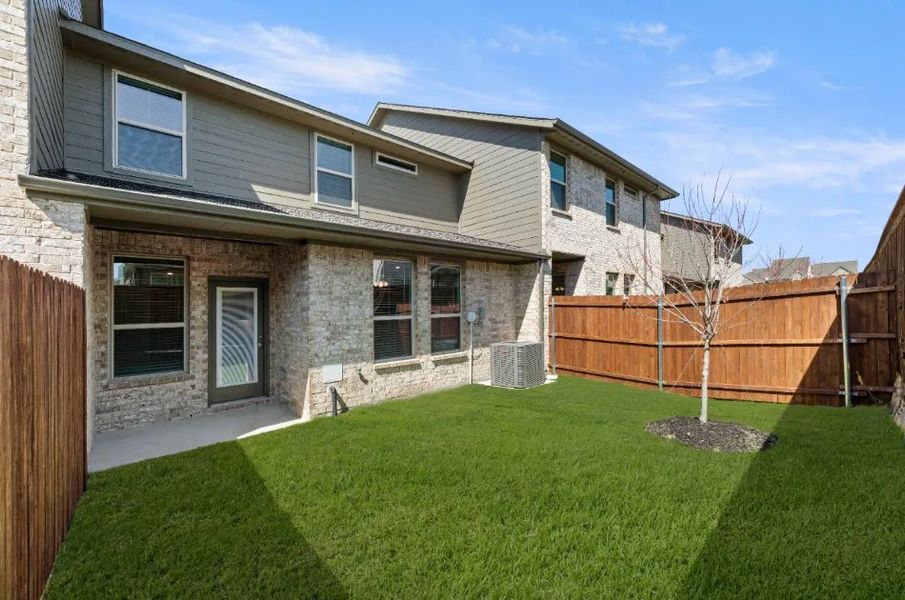 Front exterior of a new home in Sereno Oaks at Buckner Terrace, Dallas, TX, highlighting curb appeal (Image 14).