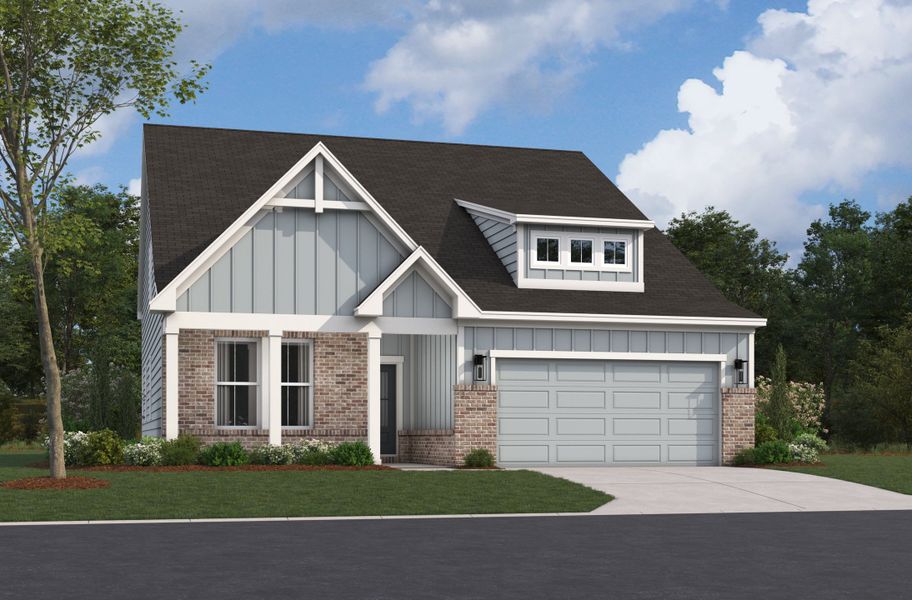 Representative exterior photo of a completed home built from the Plan by Beazer Homes in Gatherings® at GreenHouse: Greenhouse - 40' Active Adult, Marietta, GA (Image 13). Representative exterior photo of a completed home built from the Plan by Beazer Homes in Gatherings® at GreenHouse: Greenhouse - 40' Active Adult, Marietta, GA (Image 13).