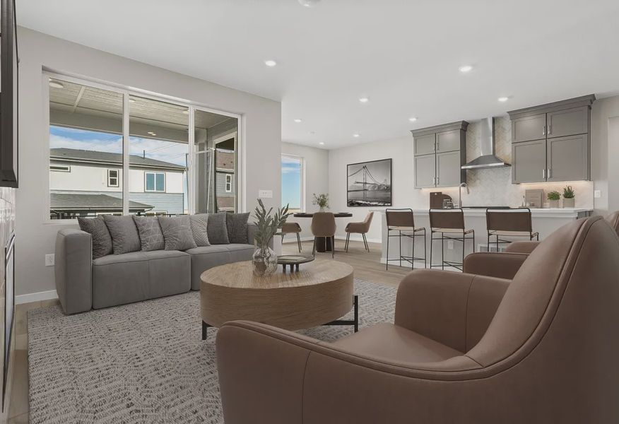 Homesite 48 Great Room, Kitchen + Dining - Virtually Staged - 4 of 17 Homesite 48 Great Room, Kitchen + Dining - Virtually Staged - 4 of 17