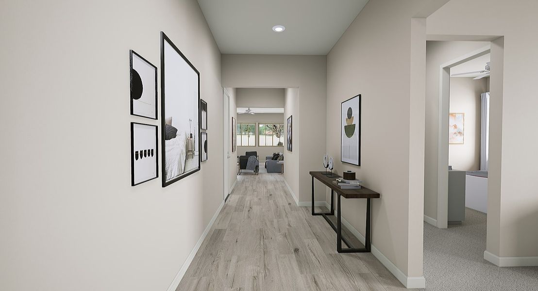 Representative furnished interior of a home built from the Calderwood Plan 4504 by Tri Pointe Homes in Waterston Central, Gilbert (Image 3).