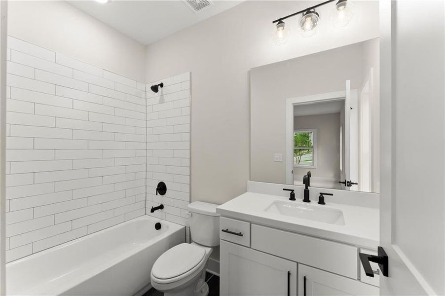 Furnished interior view inside a new home in West Town, Atlanta (Image 16). Furnished interior view inside a new home in West Town, Atlanta (Image 16).